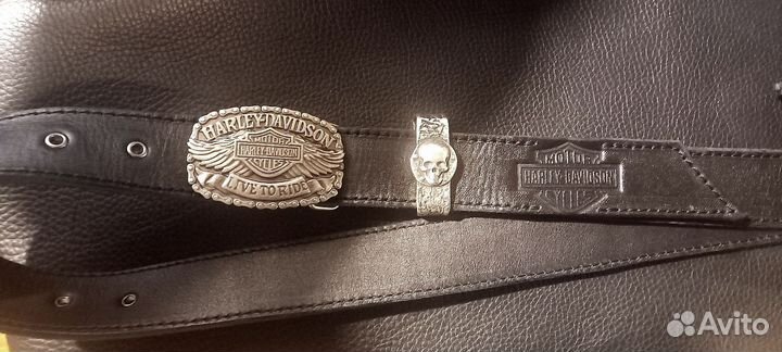 Ремень Harley-Davidson кожа двухсторонний