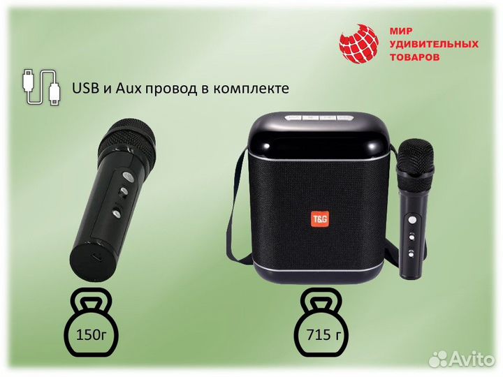 Портативная колонка с микрофоном