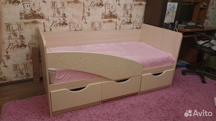 Детская кровать 160 на 80 с матрасом