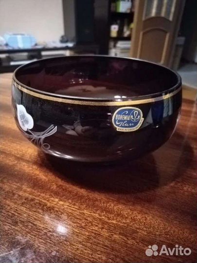 Ваза богемское стекло