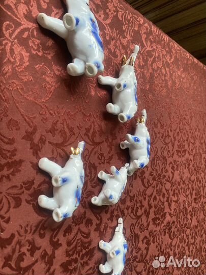 Слоники набор фарфоровые