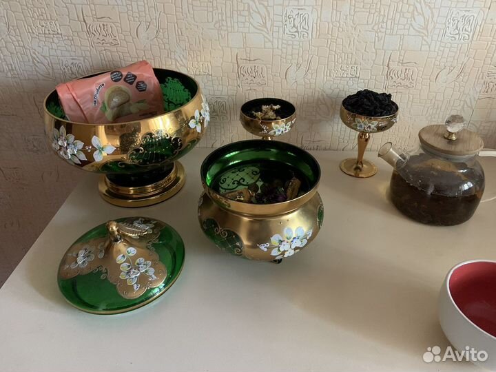 Богемия ваза с крышкой