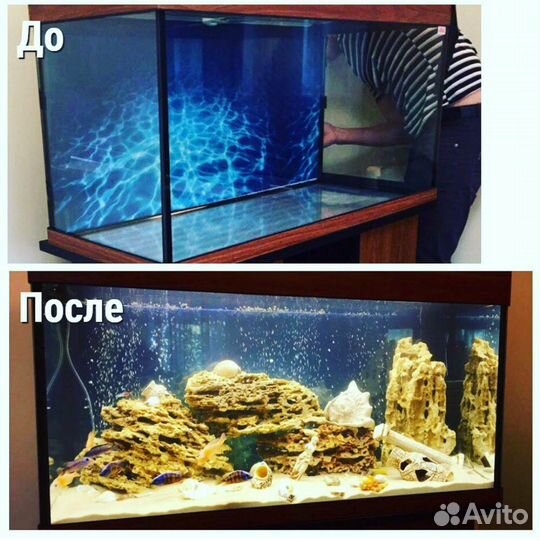 Чистка аквариума и обслуживание