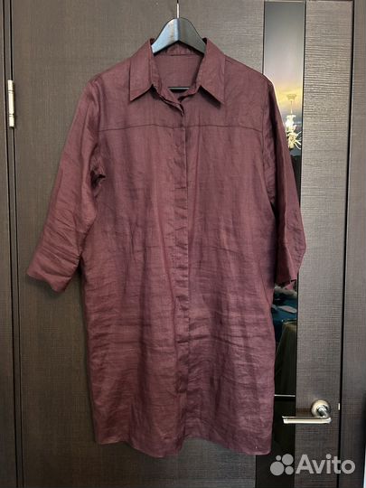Платье рубашка 100% ramie 50/52