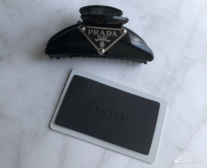 Крабик для волос Prada черный