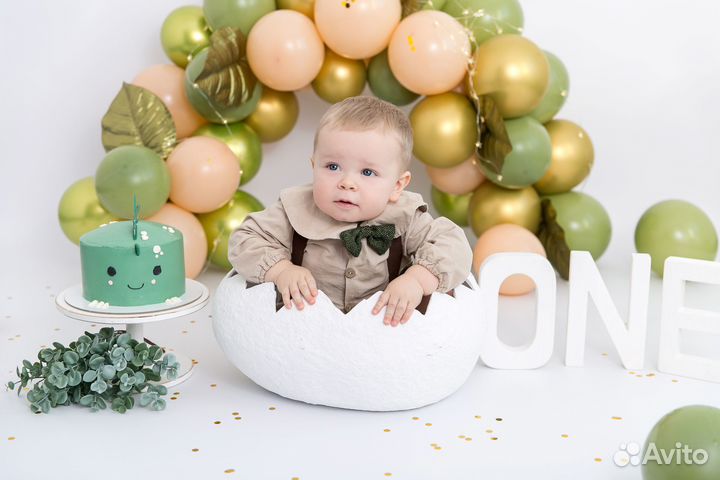 Фотосессия на годик ребёнка, smash cake - крушение