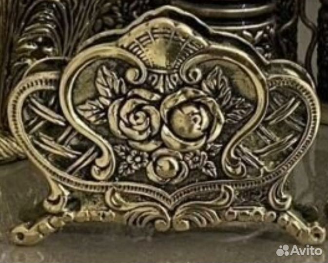 Салфетница бронзовая