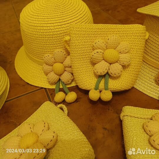 Набор шляпка и сумочка для девочки