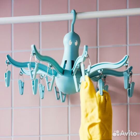 Икеа Пресса вешалка на 16 предметов бирюзовая