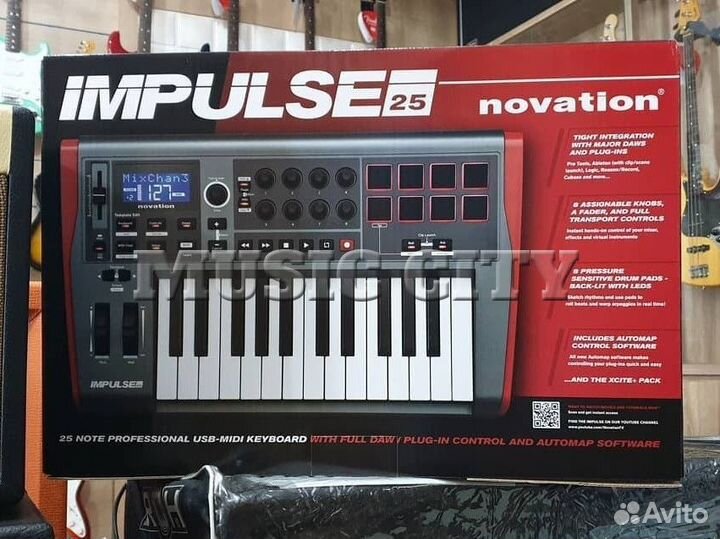 Novation Impulse 25 миди-клавиатура
