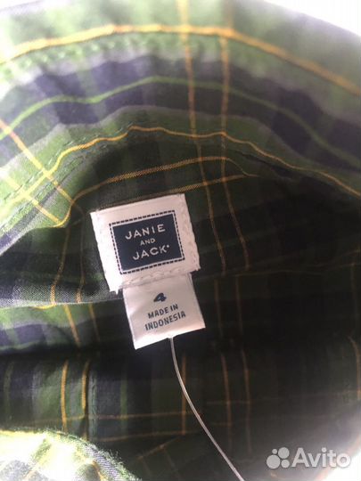 Jannie and Jack рубашка новая на мальчика