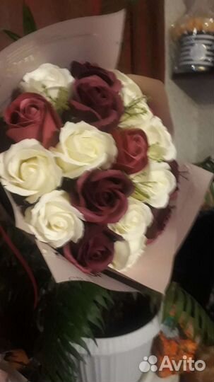 Букет из мыла в руку, для вазы