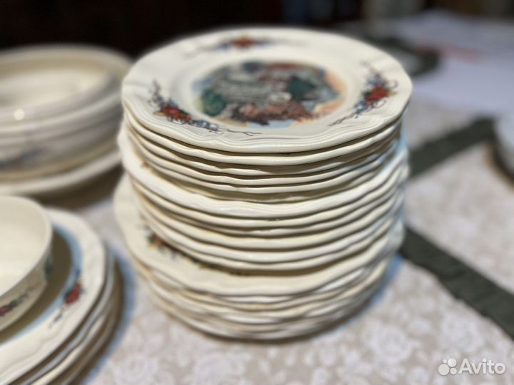 Тарелки Obernai, сет 20 шт.,винтаж Франция