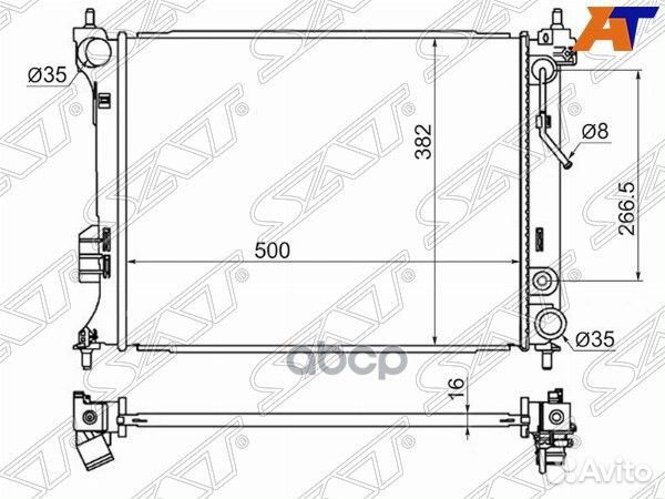 Радиатор Hyundai i20 08-14 / Kia Venga 10-17 HY