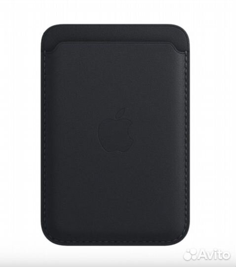 Apple Leather Wallet Mag Safe Black