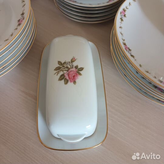 Столовый сервиз rose noritaki винтаж Япония