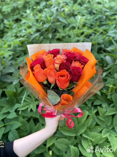 Цветы розы букет