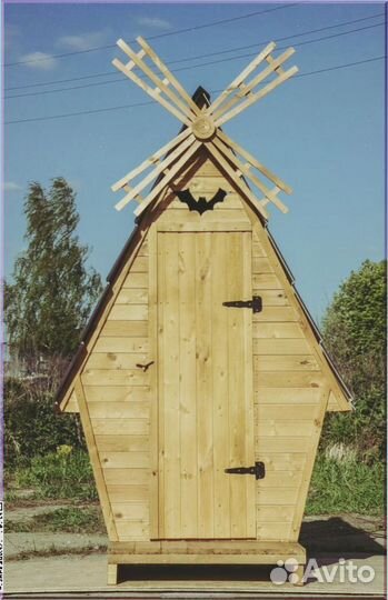 Дачный туалет деревянный прямоугольник тпб 758