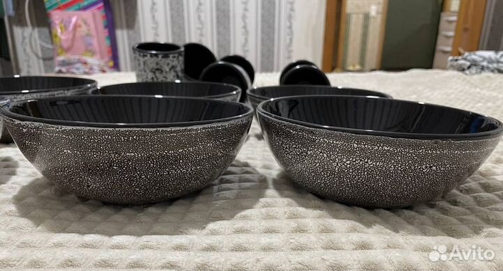 Набор керамической посуды (Тарелки+Стаканы) Brina