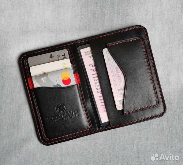 Обложка для автодокументов натуральная кожа