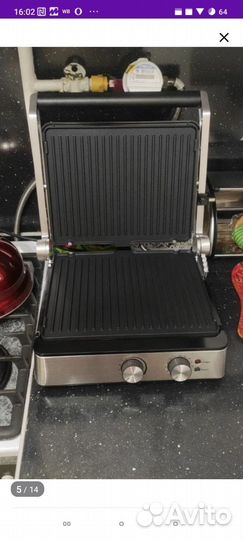 Элетрогриль + вафельница 2в1 новый