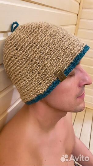 Банная шапка из джута