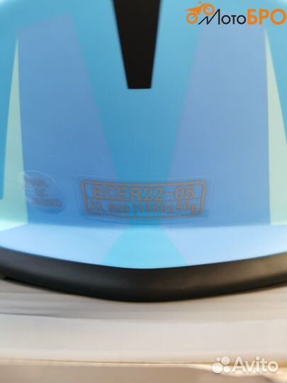 Шлем мото кроссовый GTX 633 black/blue