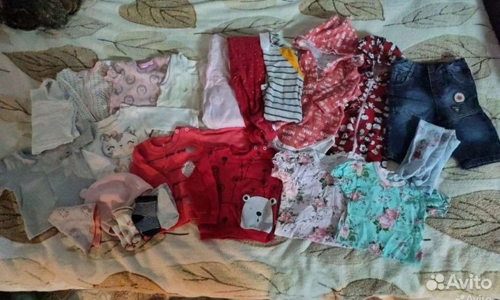 Большой пакет одежды для девочки 74 80