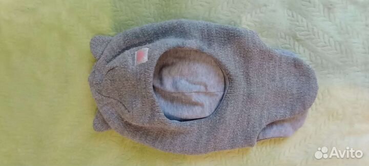 Шапка шлем для девочки весна-осень