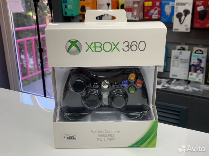 Джойстик xbox 360 черный controller черный