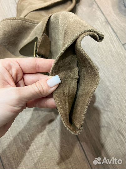 Сапоги замшевые stradivarius