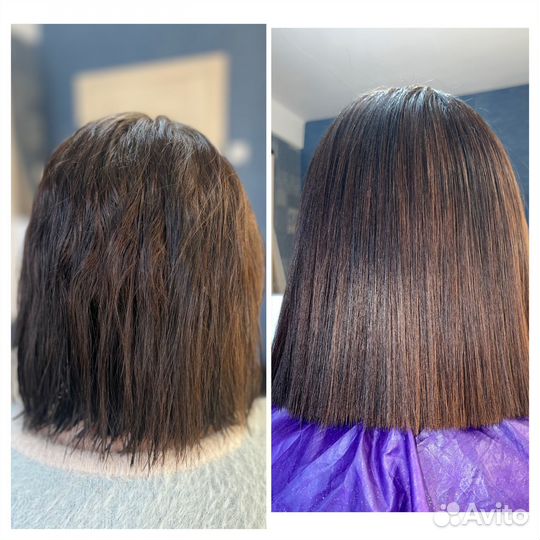 Кератиновое выпрямление волос