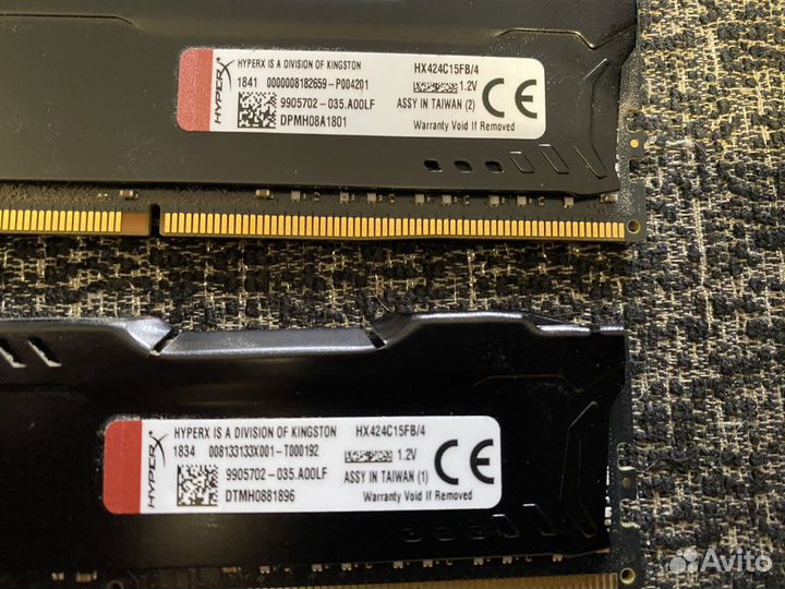Оперативная память HyperX Fury DDR4 8gb (2х4)