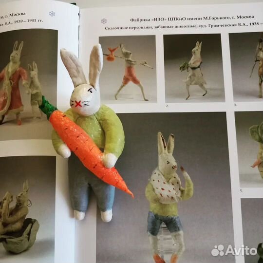Ватные елочные игрушки СССР