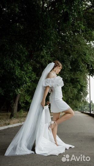 Свадебное платье-трансформер, размер 42-44