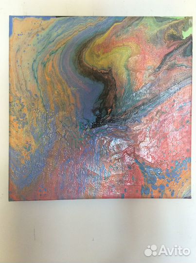 Картины в технике флюид— арт