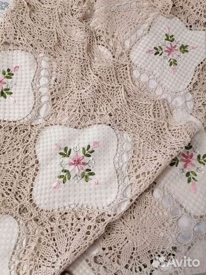 Скатерть лен с вышивкой