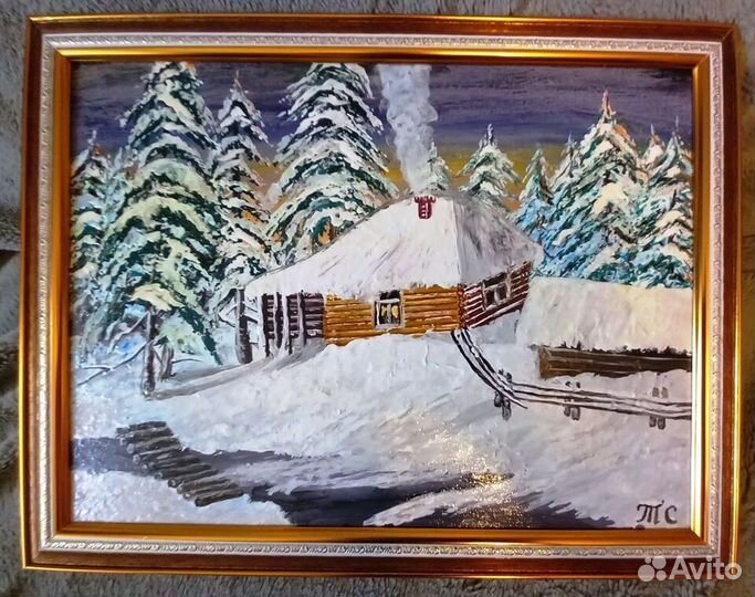 Картины Зима акрил лак