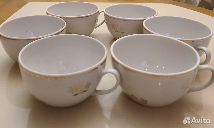 Чайные чашки,Красный Фарфорист,Чудово,1962г