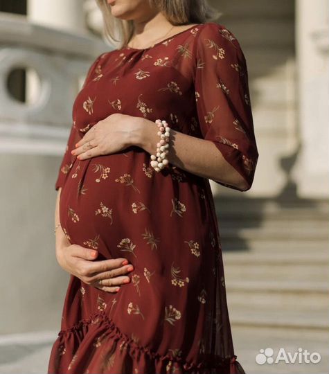 Платье для беременных шифоновое (46)