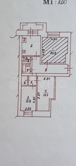3-к. квартира, 74 м², 9/9 эт.