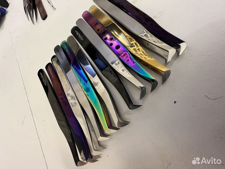 Пинцет для наращивания ресниц volume