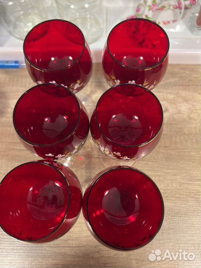 Хрустальные фужеры богемия