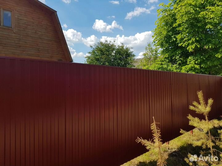 Забор из профнастила на заказ
