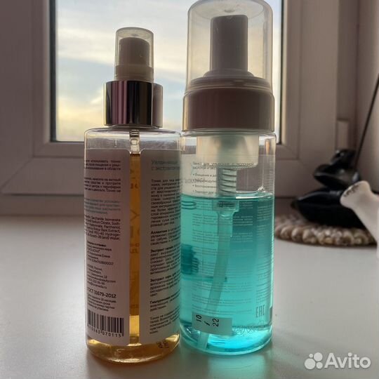 Пенка для умывания, тоник для лица