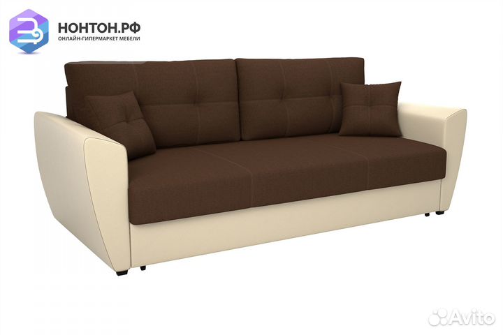 Диван выкатной Фортуна New коричневый / бежевый
