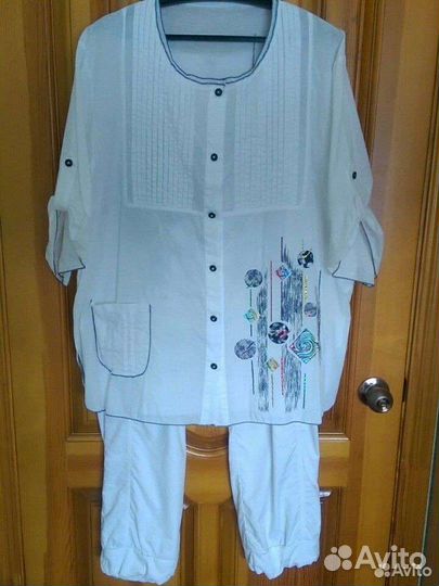 Костюм женский брючный летний, Х/Б