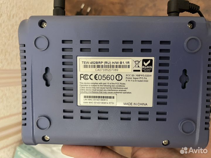 Wifi роутерtrendnet tew-452br