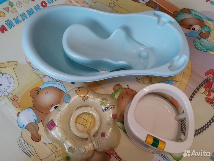 Ванночка для купания, горка, круг, сиденье