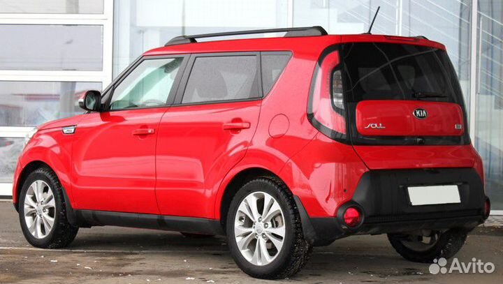Рейлинги продольные на крышу Kia soul 2013- черный